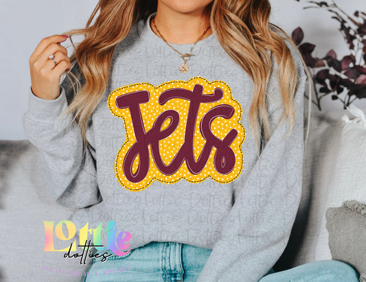 Jets PNG - Jets Sublimation - Digital Download - Maroon and Gold