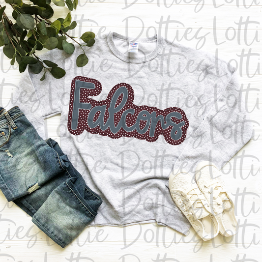 Falcons PNG - Falcons Sublimation design - Digital Download - Maroon and Gray