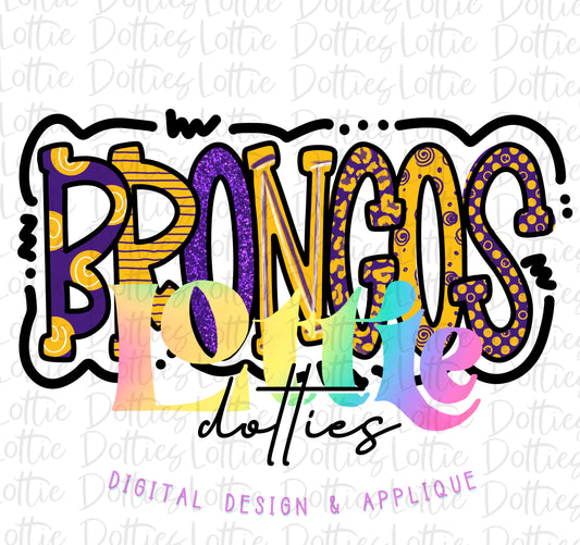 Broncos PNG   - Broncos sublimation design - Digital Download - Purple and Gold
