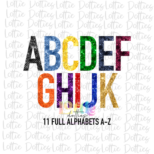 Spirit Colorful Alpha - Alpha Pack - Alphabet Clipart - Instant Download