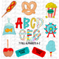 State Fair Alpha - Blue and Red - Alpha Pack - Alphabet Clipart - Instant Download