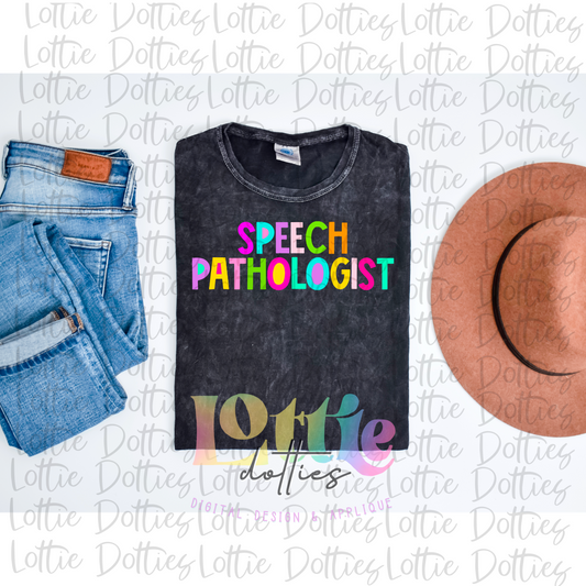 Speech Pathologist Bright PNG  - Speech Pathologist Sublimation - Digital Download