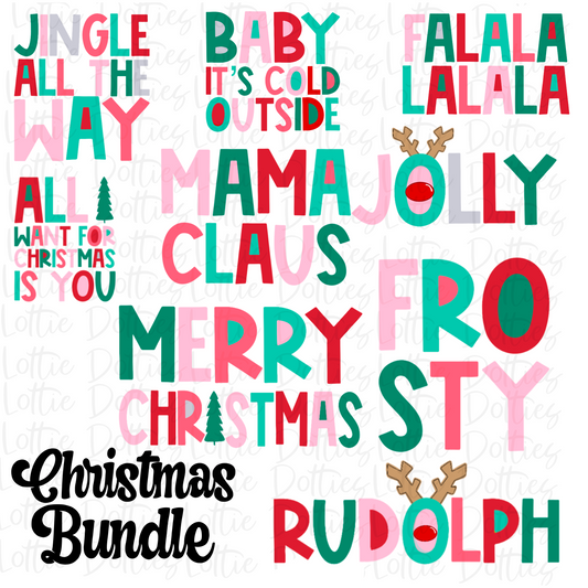 Christmas Bundle 1 PNG - Christmas Sublimation - Digital Download