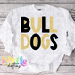 Bulldogs PNG - Bulldogs Design - Digital Download - Vegas Gold and Black Filled