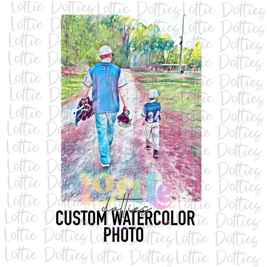 Custom Watercolor Photo Listing - Digital Download $10