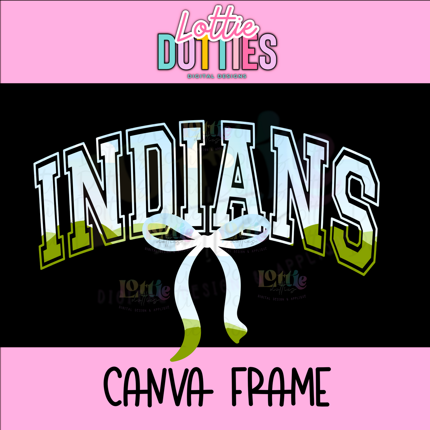 Indians Canva Frame - Canva Frames - Digital Download
