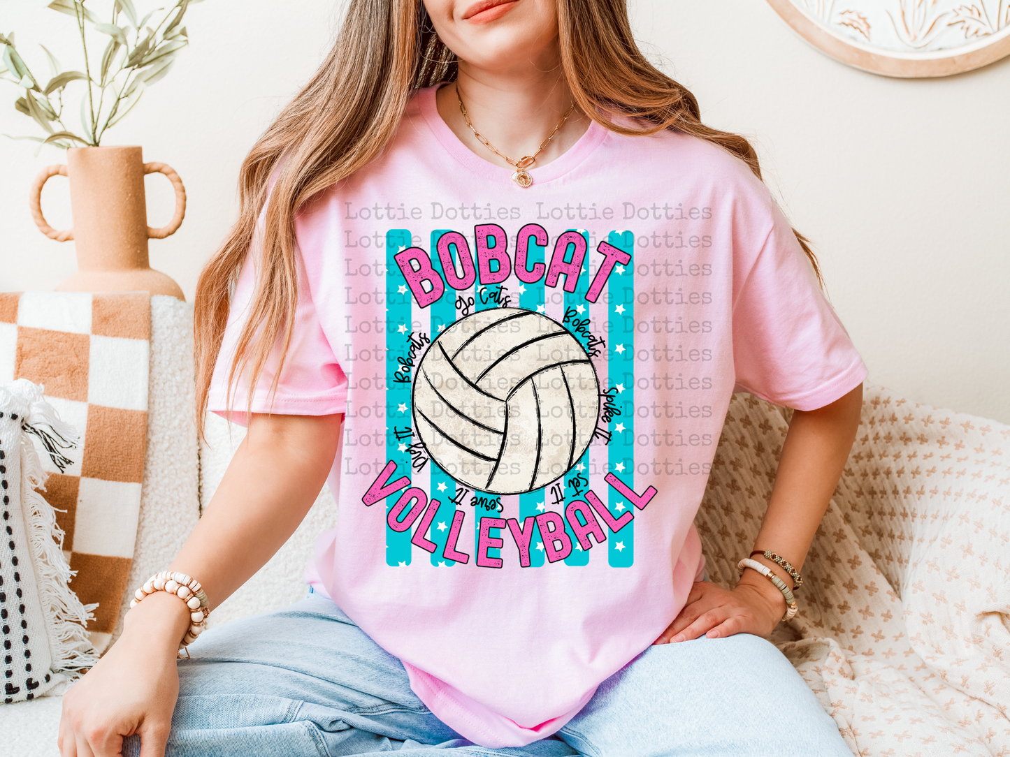 Volleyball PNG - Volleyball Design - Digital Download - Bobcat Volleyball