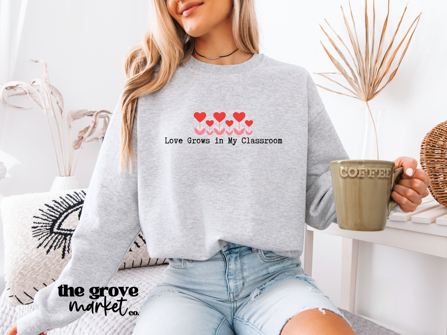 Love Grows in My Classroom PNG - Digital Download - Valentine's Day Teacher Design