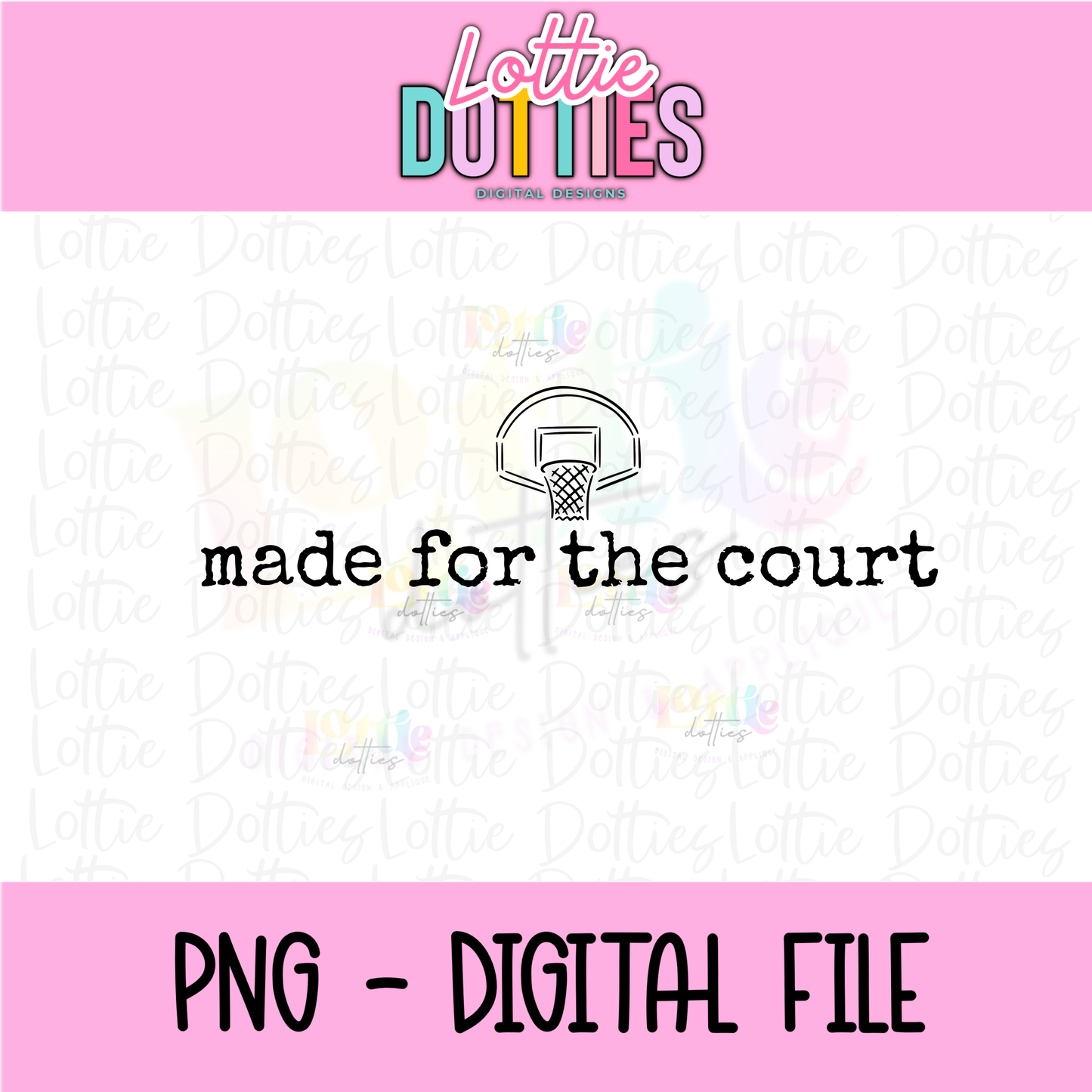 Made for the Court PNG | Basketball Player Design | Sports Team Shirt Graphic | Athlete Digital Download