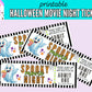 Printable Halloween Movie Night Tickets | Cute Spooky Party Decorations | Trick or Treat, Movie Night & Boo Basket Printables