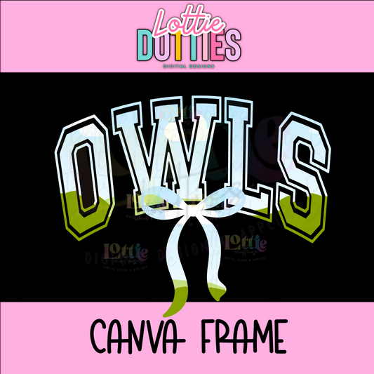 Owls Canva Frame - Canva Frames - Digital Download