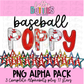 Baseball Alphabet - Poppy Alpha Pack - Alphabet Clipart - Instant Download  - Alpha Pack - Baseball Poppy