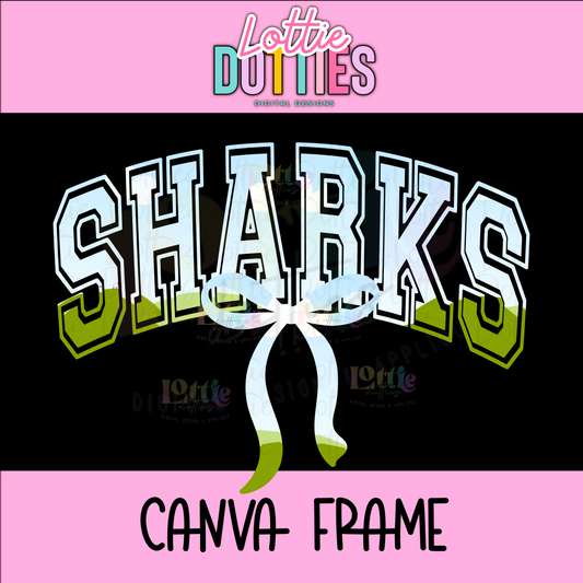 Sharks Canva Frame - Canva Frames - Digital Download