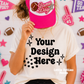 School Spirit Ivory Comfort Color Shirt Mock Up