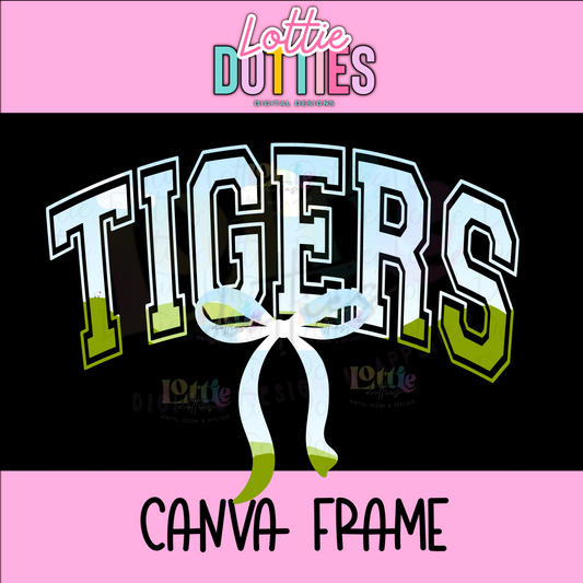 Tigers Canva Frame - Canva Frames - Digital Download