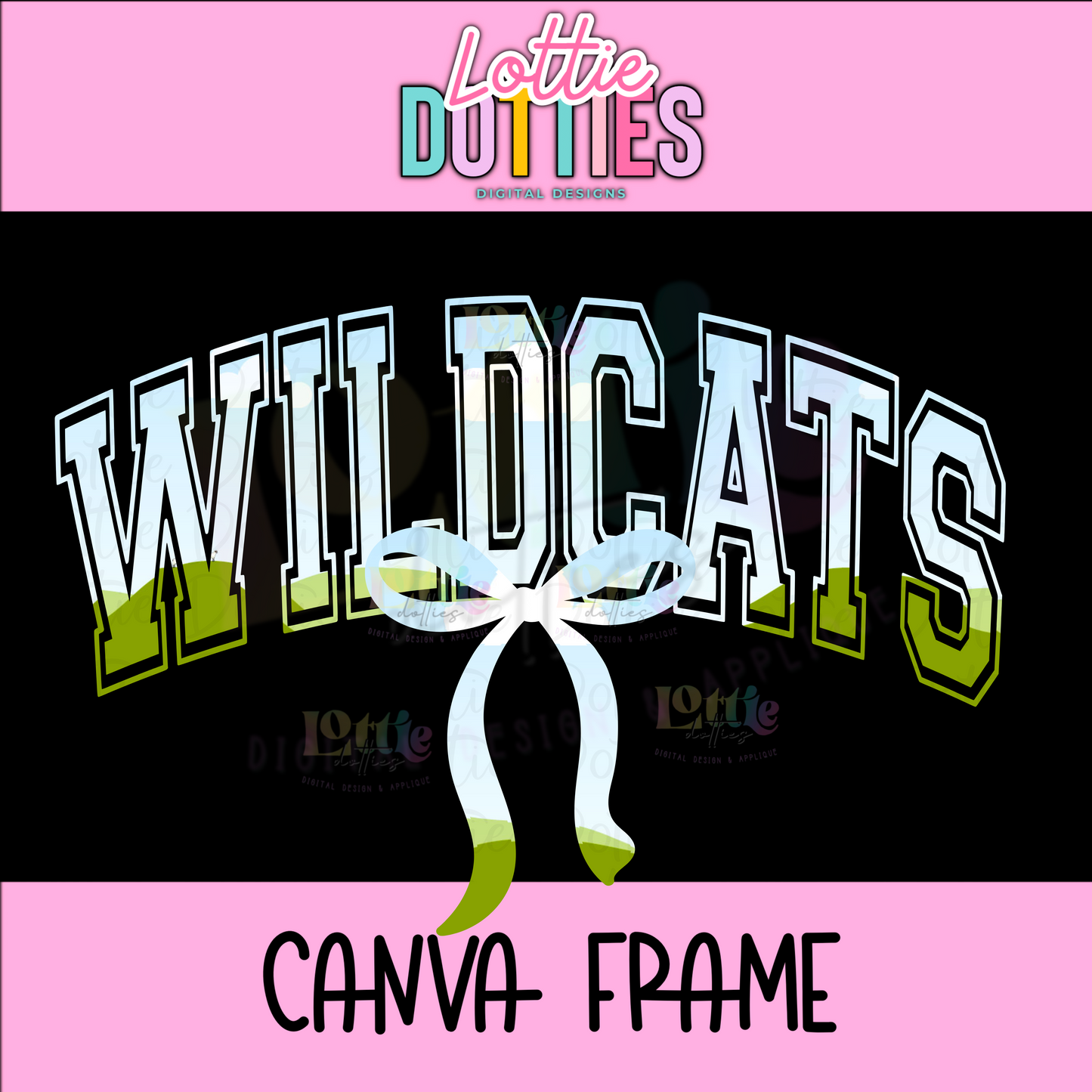 Wildcats Canva Frame - Canva Frames - Digital Download