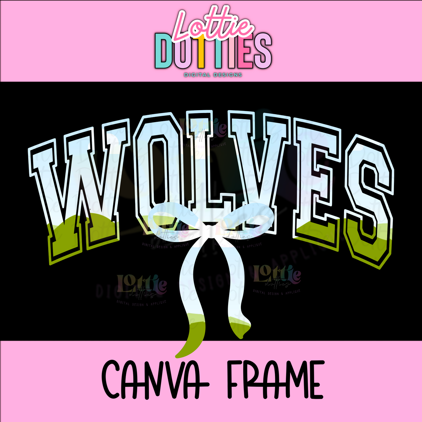 Wolves Canva Frame - Canva Frames - Digital Download