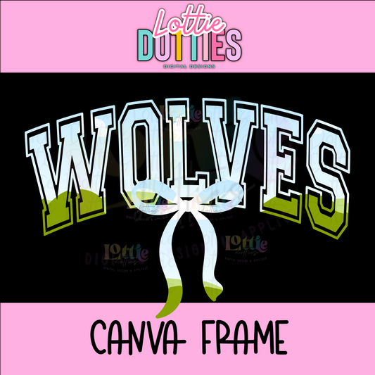 Wolves Canva Frame - Canva Frames - Digital Download