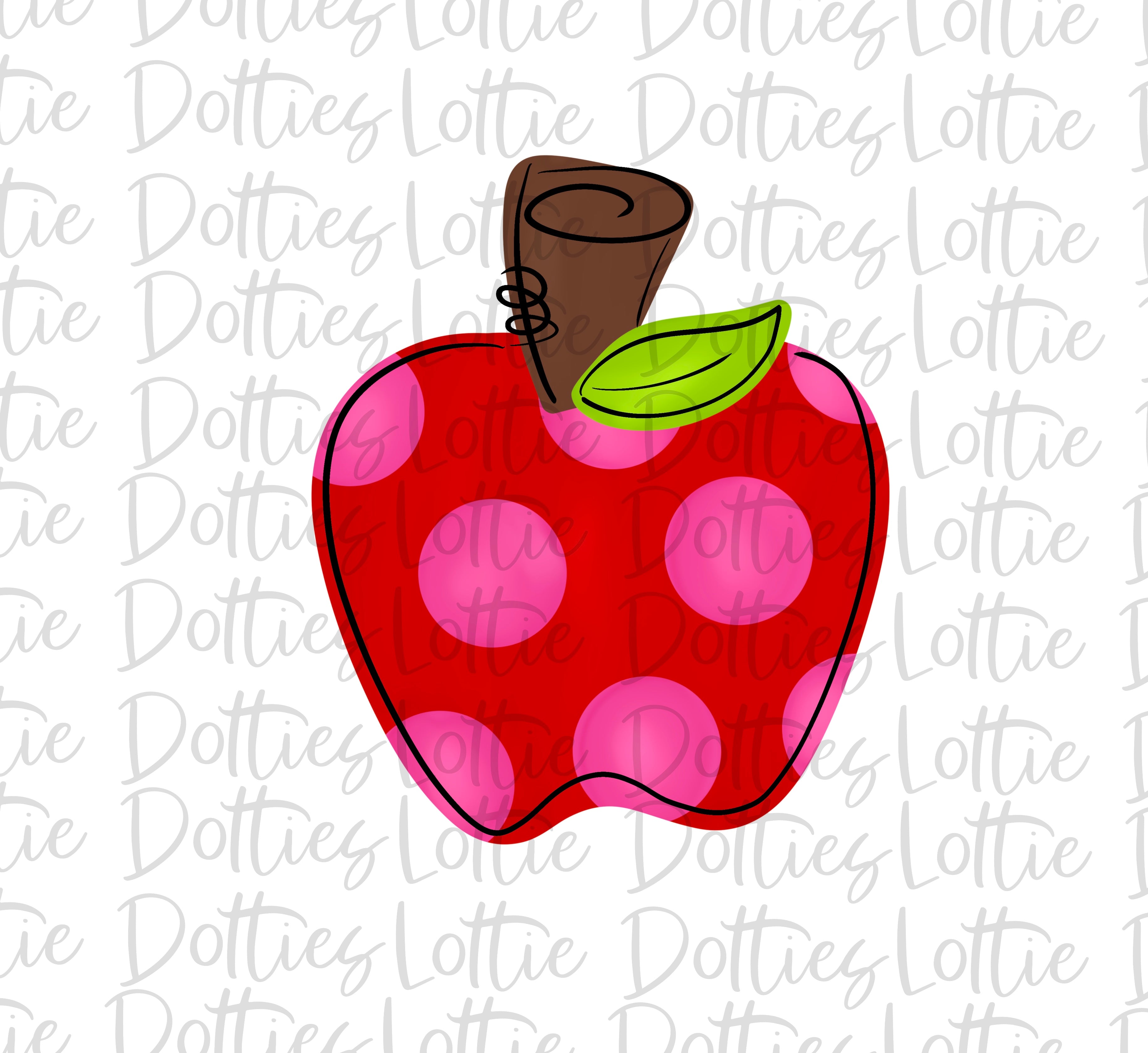 Apple Png - Back to School Design - Digital Download – Lottie Dotties LLC