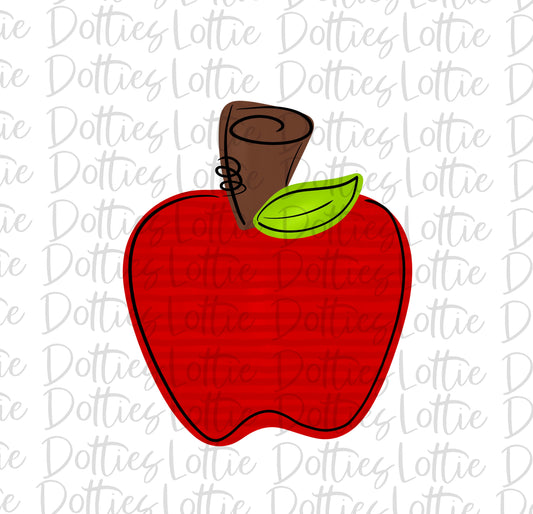 Apple Stripe Png - Back to School Design - Digital Download