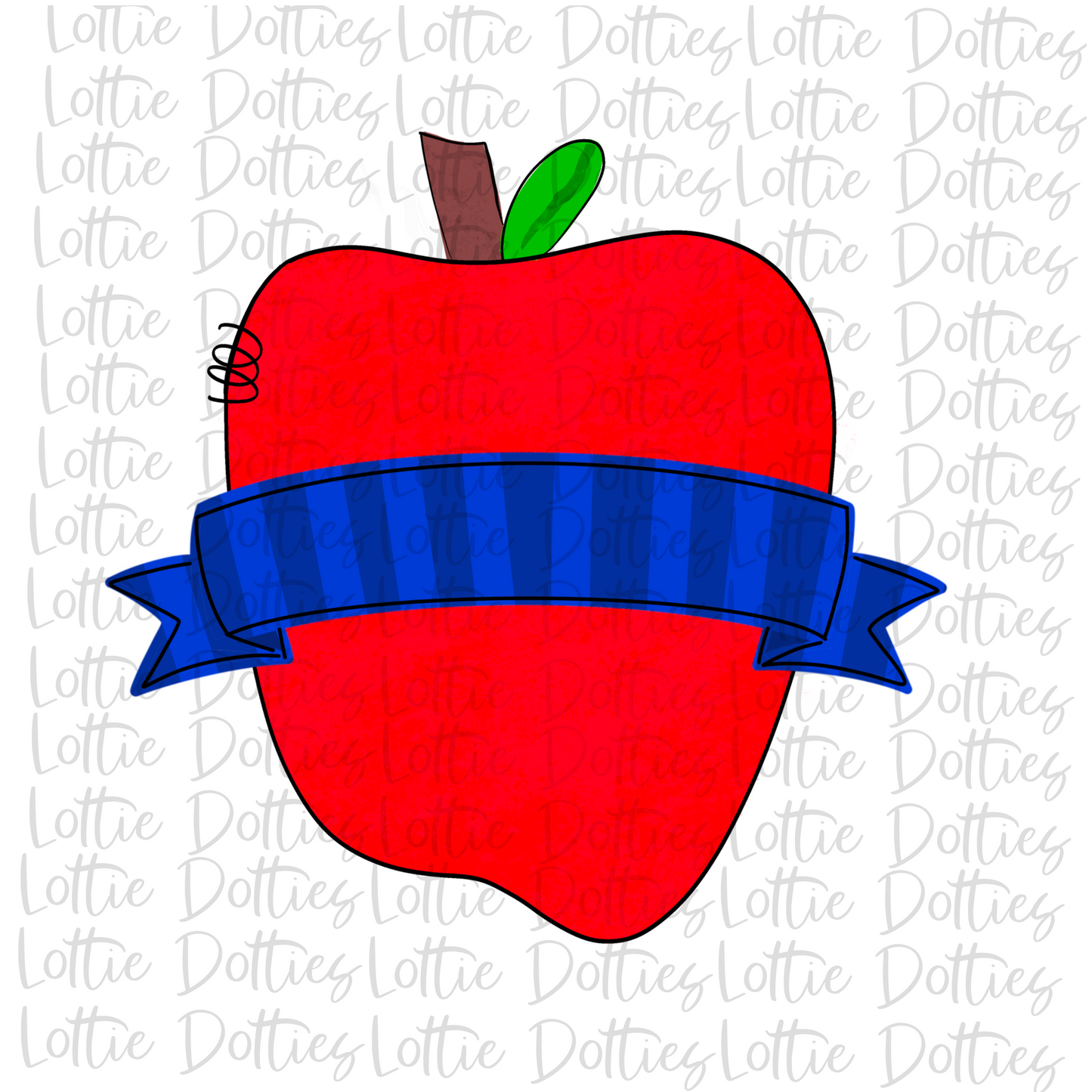 Apple Stripe  Png - Back to School Design - Digital Download