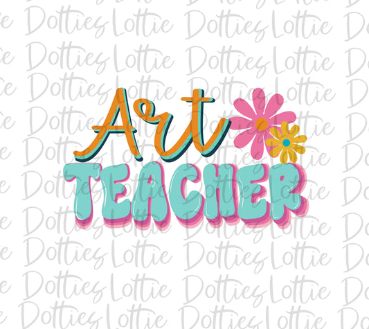 Art Teacher - PNG - Back To School - Sublimation - Digital Download