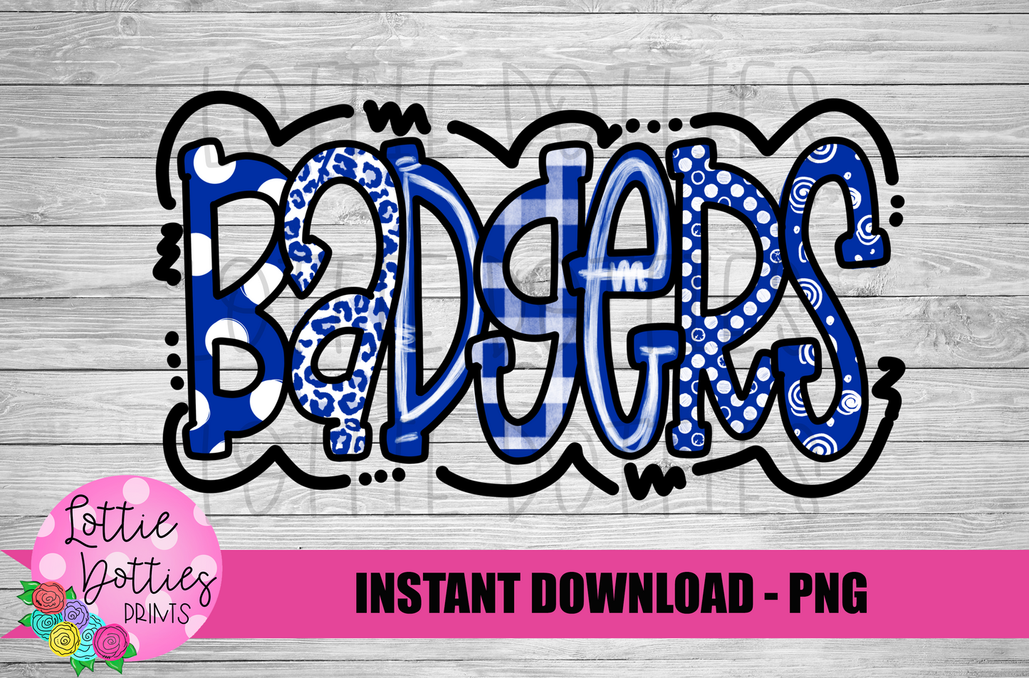 Badgers PNG - Badgers Sublimation design -   Digital Download - Royal and White