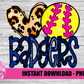 Badgers Softball  Png - Badgers Sublimation Design - Digital Download