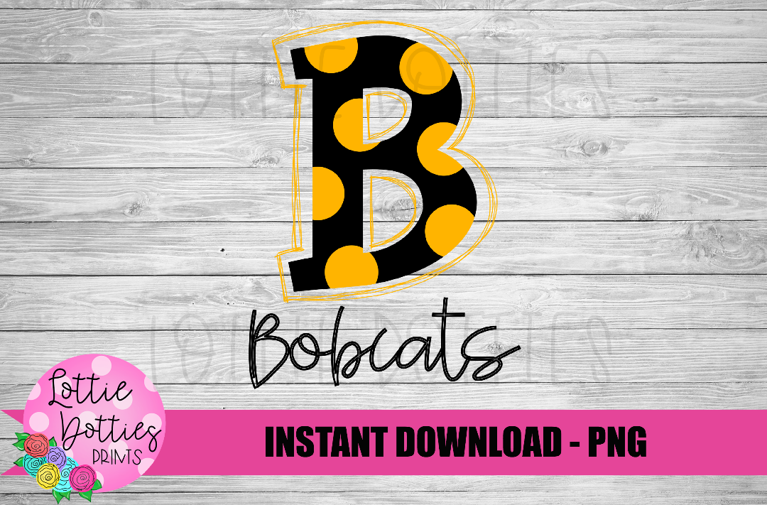 B Bobcats PNG - Bobcats  sublimation design - Digital Download