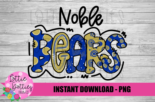 Noble Bears PNG - Bears  sublimation design - Digital Download
