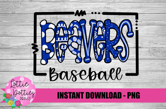 Beavers Baseball PNG - Beavers Sublimation - Digital Download