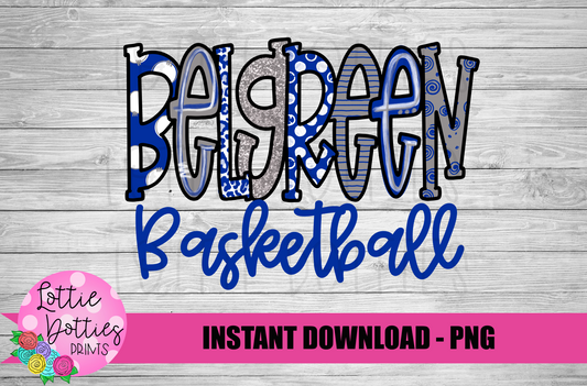 Belgreen Basketball  -  PNG - Bulldogs  -  Sublimation design - Digital Download
