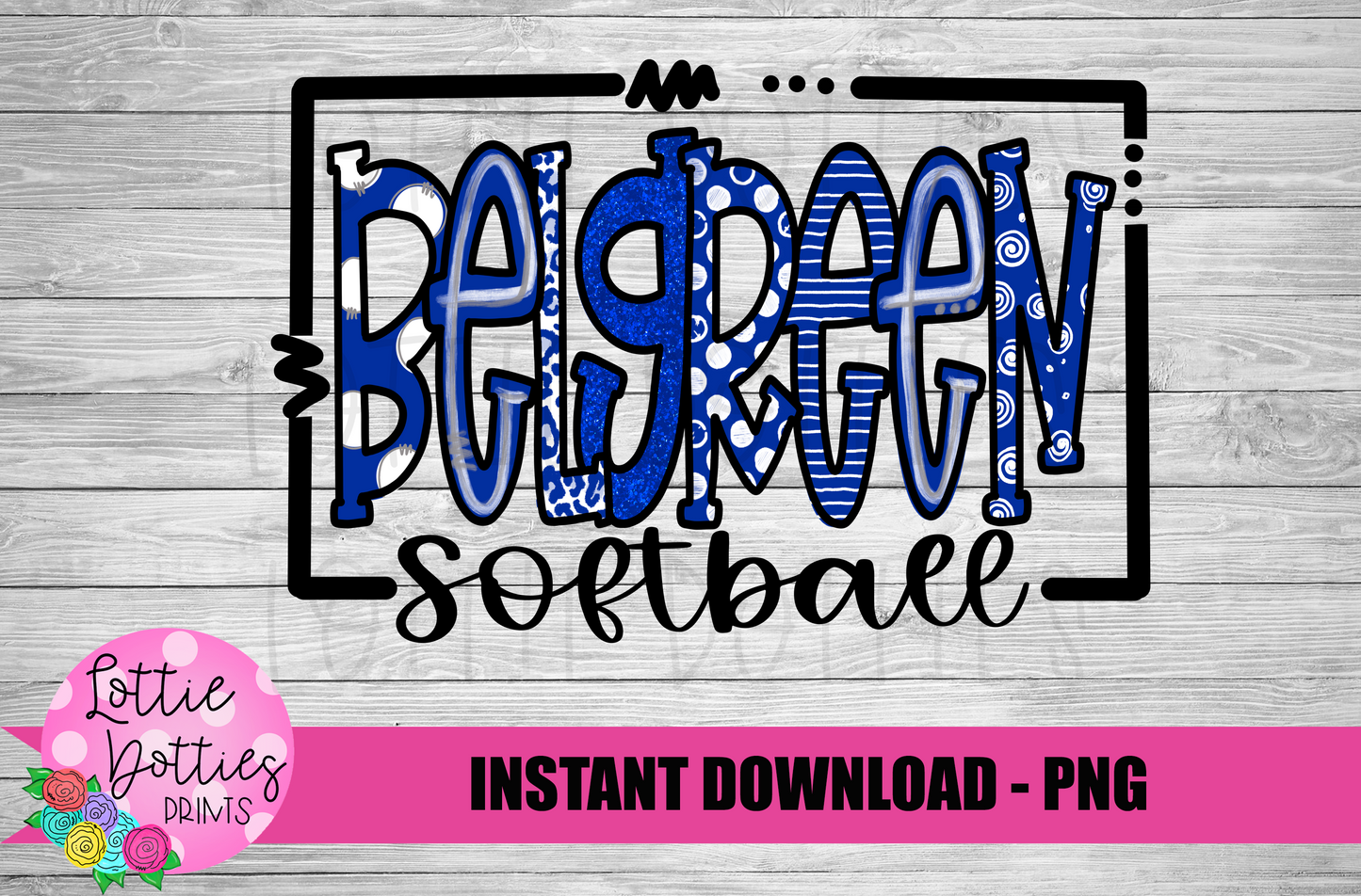 Belgreen Softball -  PNG - Bulldogs  - Softball -   Sublimation design - Digital Download