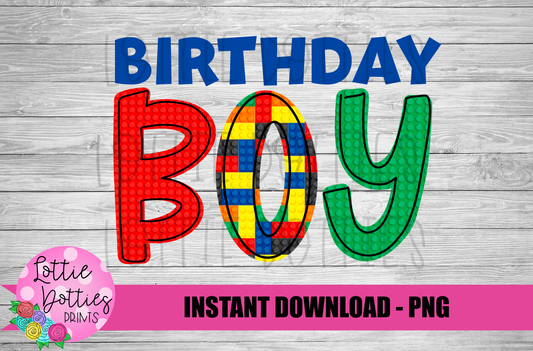 Birthday Boy - Lego -  Png  -Instant Download - Digital Download