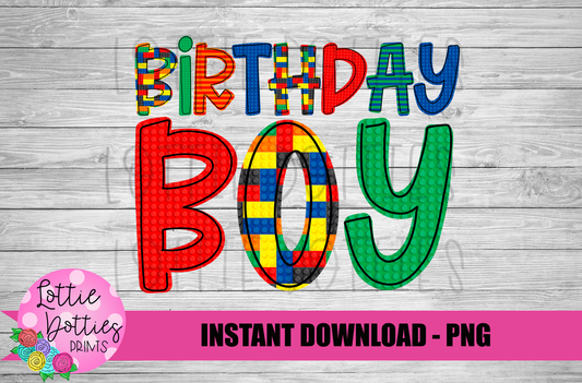 Birthday Boy - Lego - Png  -Instant Download - Digital Download