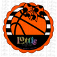 Basketball Scallop - PNG - Basketball  - Digital Download - Black and Orange
