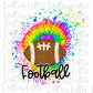 Tie Dye Football - PNG - Football - Sublimation - Digital Download