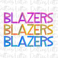 Blazers PNG - Sublimation - Digital Download