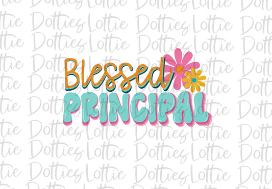 Blessed Principal  - PNG - Back To School - Sublimation - Digital Download