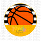 Basketball Circle - PNG - Basketball Circle  - Digital Download - Black and Gold