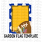 Blank Flag - PNG - Blank  - Sublimation - Digital Download - Blue and Gold