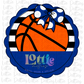 Basketball Scallop - PNG - Basketball  - Digital Download - Blue and Black