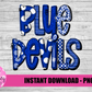 Blue Devils Png - Blue Devils Sublimation Design - Digital Download - Blue and White