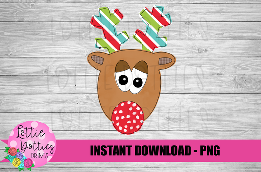 Boy Rudolph  Png - Christmas Sublimation Design- Digital Download