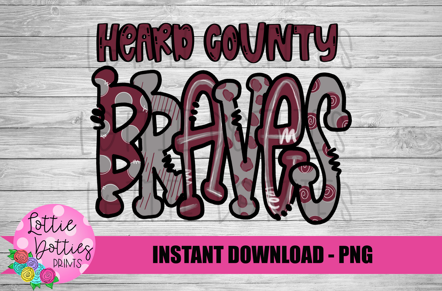 Heard County Braves PNG - Braves sublimation design - Digital Download