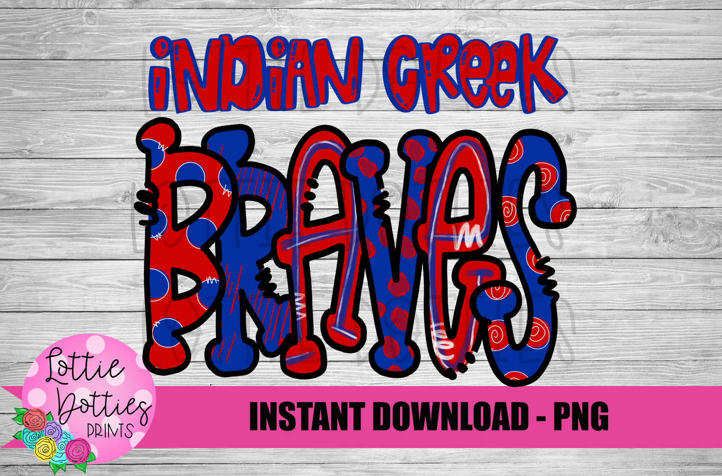 Indian Creek Braves PNG - Braves sublimation design - Digital Download