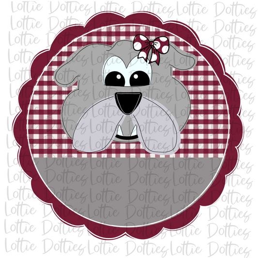 Bulldogs Png - Bulldogs scallop circle Design - School Spirit Design - Digital Download