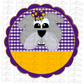 Bulldog Scallop - Png - Purple and Gold - Sublimation Design- Digital Download