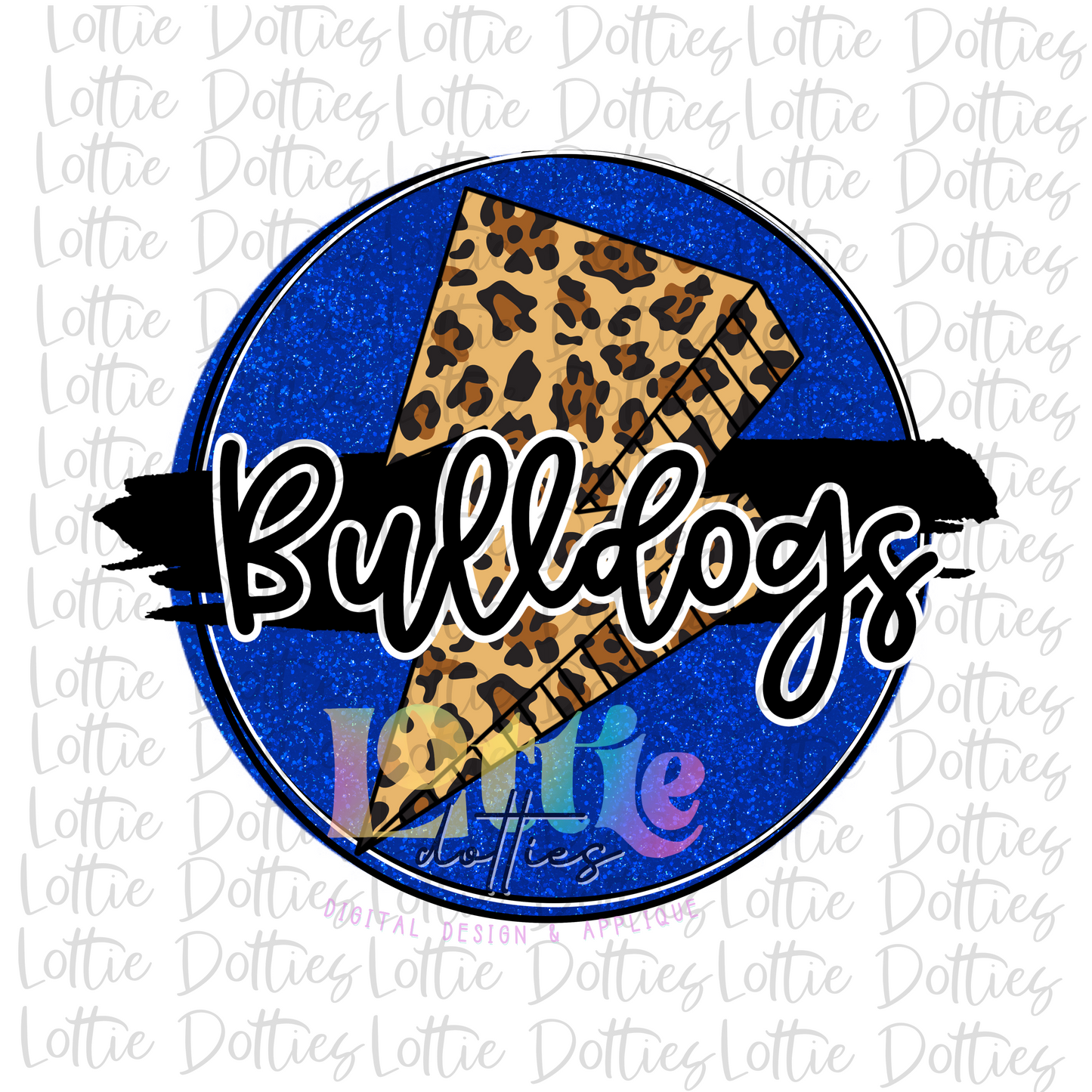 Bulldogs -  PNG - Bulldogs Blue and Black  -  Sublimation design - Digital Download