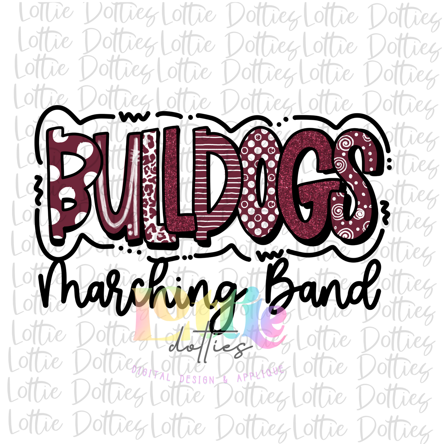 Bulldogs Marching Band -  PNG - Bulldogs  -  Sublimation Design - Digital Download